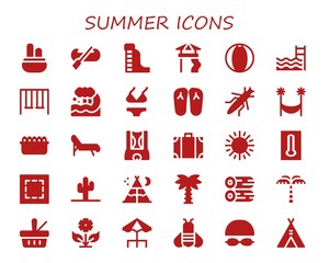  summer icon set