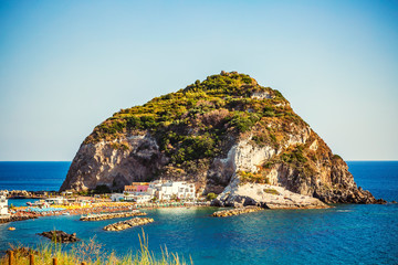 Panorama of Sant Angelo, Ischia island in Italy