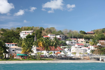 Fototapeta na wymiar Martinique, plage centrale du Diamant