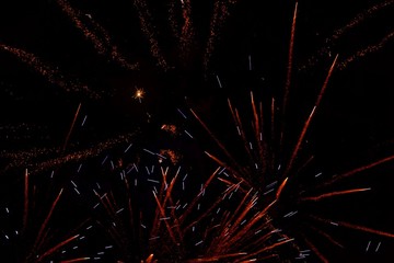 Firework with a black sky