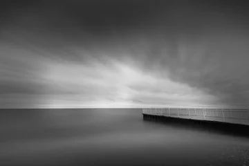 Photo sur Aluminium Noir et blanc Photo de simplicité à la plage