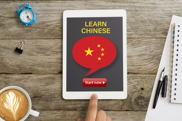 Start now to learn Chinese through online lesson using tablet computer