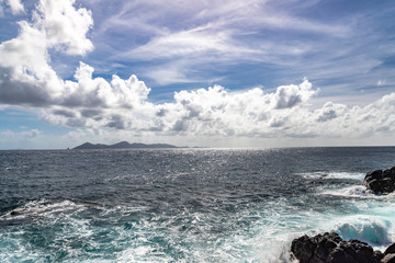 Saint Vincent and the Grenadines, breaking waves 