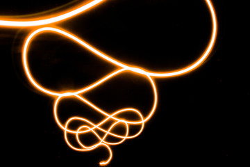 Light photography on dark background