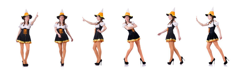 German girl in traditional festival clothing