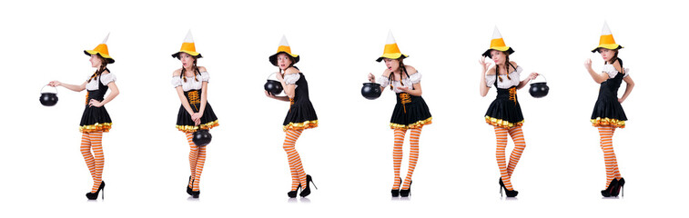 German girl in traditional festival clothing