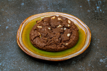 Chocolate cookies on a plate