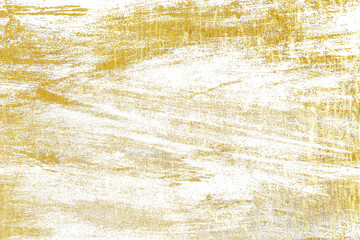 Gold splashes Texture. Brush stroke design element. Gold watercolor textures pattern of cracks, scuffs, chips, stains, ink spots, lines - Illustration