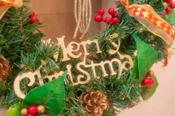 クリスマスイメージ　リース　12月　冬