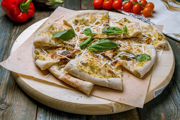 Focaccia with pesto