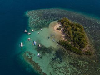Beautiful Palawan Island with corals