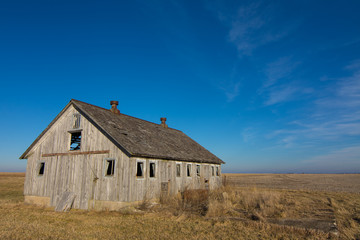 Old wooden barn in the rural Midwest.  LaSalle County, Illinois, USA