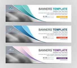 Naklejka premium Abstract Web banner design background or header Templates