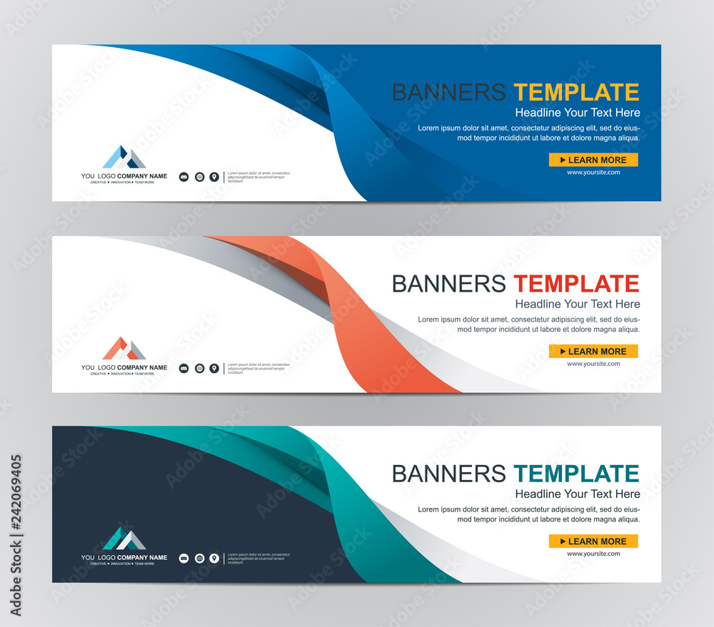 Wall mural abstract web banner design background or header templates