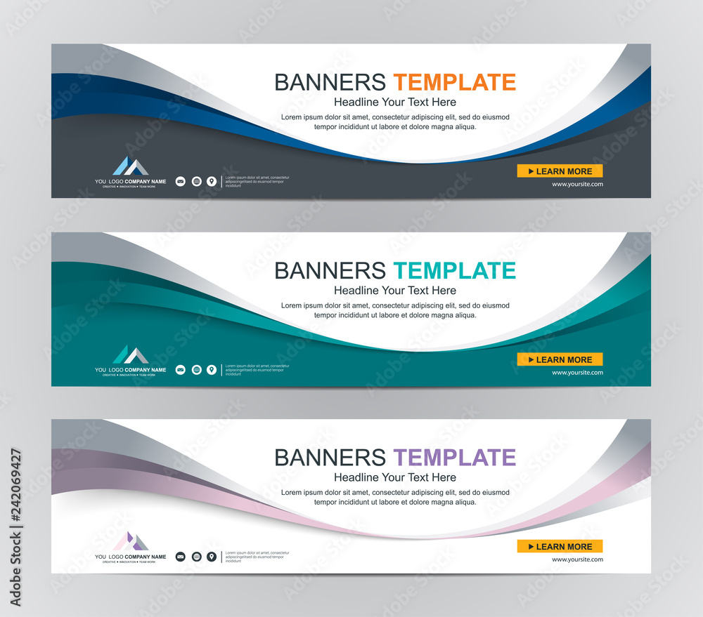Wall mural abstract web banner design background or header templates
