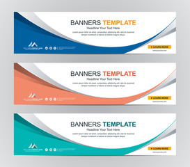 Abstract Web banner design background or header Templates