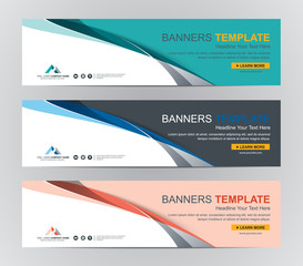 Abstract Web banner design background or header Templates