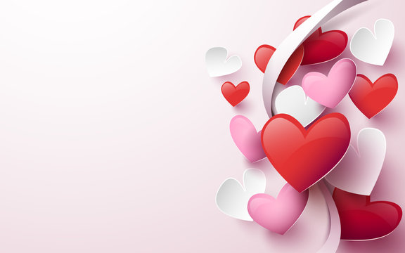 Happy Valentines day. abstract hearts background