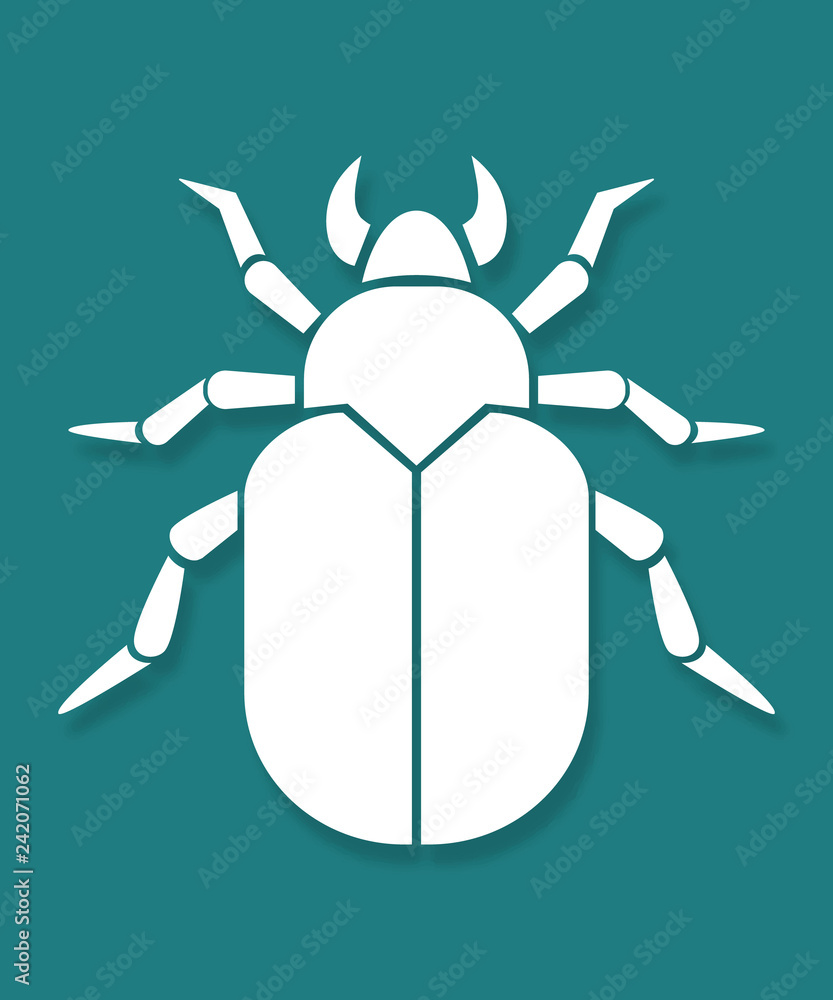 Poster vector bug icon. software bug or program bug line art vector icon for apps and websites. vector viru