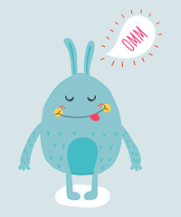 Cute monster. Kid. T-shirt. vector illustration.