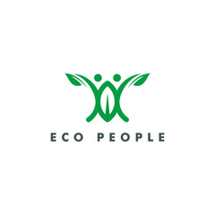 eco people logo template vector illustration