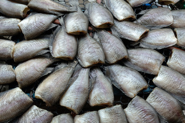 Sun-dried Snakeskin Gourami fish or Plasalid fish