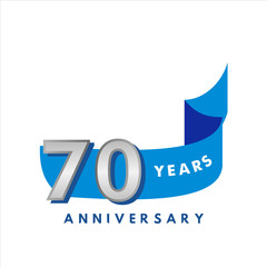 70 Year Anniversary Vector Template Design Illustration
