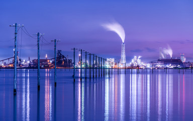 千葉県木更津　江川海岸　夜景