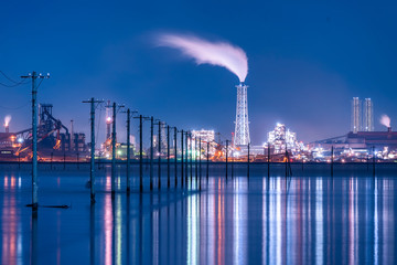 千葉県木更津　江川海岸　夜景