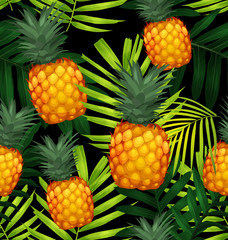 Pineapples seamless patter3