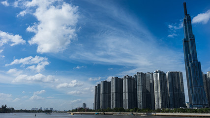 Obraz premium Vinhomes Central Park riverside, Hochiminh city, Vietnam, January 2019