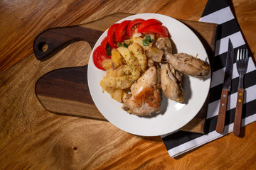 Pollo con papas