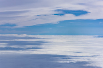Fototapeta na wymiar cloud and sky view from window of airplane