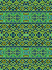  .A pattern of floral and geometric elements for carpet, bedding