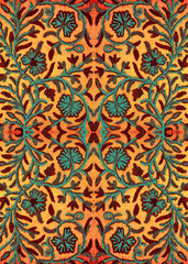  .Bright embroidered bedspread