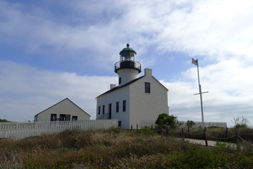 Fototapeta na wymiar Old Point Loma Lighthouse of Cabrillo National Monument