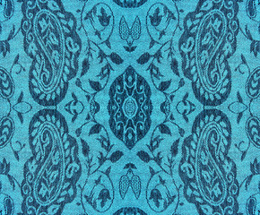 Floral pattern on the fabric, repeating fragments