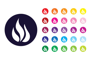 Fire sign icon. Fire color symbol.