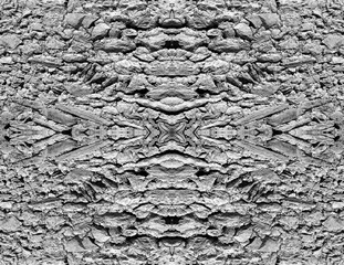 The relief structure of stones, background black and white