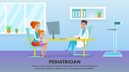 Pediatrician Medicine. Healthcare Vector Banner