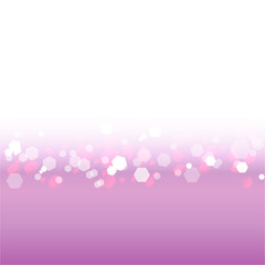 Abstract blurred soft focus bokeh of bright white, violet and pink background with tinsel, copy space template. Vector illustration for web and print concept , elegant decoration .