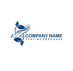 bird with leaf logo