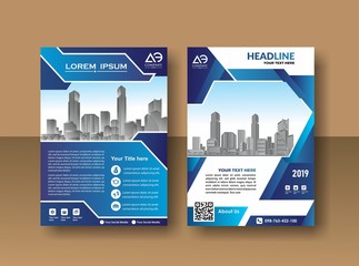 Business Brochure Background Design Template, Flyer Layout, Poster, Magazine, Annual Report, Book, Booklet with Building Image. Size A4 Vector Design illustration