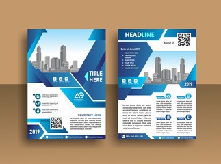 Modern cover brochure flyer design template. City background business book leaflet cover design in A4 magazines, posters, booklets, wallpaper, banners, corporate presentation.
