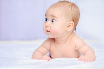 attentive newborn baby