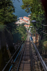 Fototapeta premium the railway to the upper part of como
