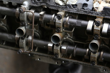 Inside car's engine