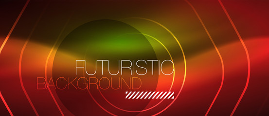 Neon glowing wave, magic energy and light motion background. Vector wallpaper template