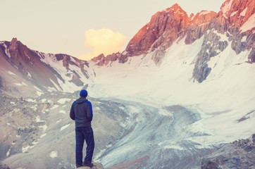 Fototapeta premium Hike in Fann mountains