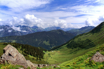 Fototapeta na wymiar Austria, Alps, Schruns, valley, Mountain